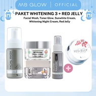 Ms Glow Paket Wajah + Red Jelly ( Whitening / White Cell DNA / Luminous / Acne  / Ultimate)