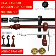 Kayu Langsir (NO RING SET) Batang Langsir Kayu Rod Batang Kayu Wooden Curtain Rod Wooden Rod 28mm