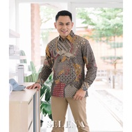 PRIA KEMEJA New PREMIUM Batik SELENA Motif Batik Shirt Men's Regular Long Sleeve Elegant Motif Full Tirto Batik For Application And Invitation