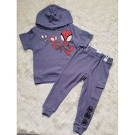[3Y] MARV3L SP!DERMAN Boy Shortsleeve Hoodie With Longpants Set