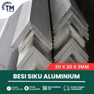 Besi Siku Aluminium 3x3 cm (30 x 30mm) x 3mm x 6 Meter 