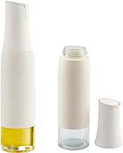 Jaeskeclip Portable Oil Bottle, Oil Dispenser with Oil Return Hole, O Shaped Spout and Practical, Automatic Opening and Closing, for Vinegar, Soy Sauce(white)