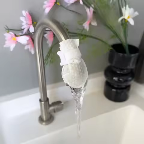 100/50Pcs Universal Faucet Filter Cotton Thickened Anti-splash Faucet Filter with T-strap Tap Water 