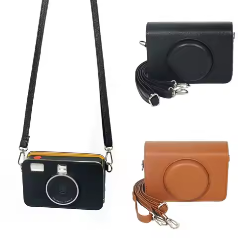 PU Leather Instant Camera Case Anti Scratch Solid Color Protective Cover Portable Shockproof for Kod