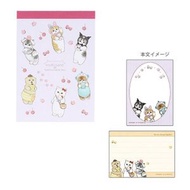 貓福珊迪 - 日本貓福珊迪迷你筆記簿 (Purple) Mofusand Hello Kitty memo紙 迷你便條紙 備忘錄紙/迷你筆記本/ 迷你信紙 note notes pad 平行進口