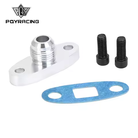 Turbo Oil Drain Flange 10AN GT40 GT42 GT45 GT47 GT55 T3/T4 T3 T4 ODF-01 silver PQY-OFG33