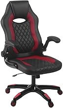 Aon Archeus Gaming Style Computer Desk Chair, Built-in Lumbar Support, Flip-Up Arm, Lock/Tilt 360 Swivel, 300 lb. max - Black &amp; Red