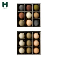 Homyl 9 Pieces Holiday Tree Adornments Set Flocking Shatterproof Decorations for Events