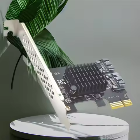 Adapter PCIE to SATA Expansion Card PCI-E SATA Riser Card ASM1061 Chip PCI Express X1 to 2 Port SATA