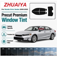 Premium Precut Nano Ceramic Tint For Honda Civic Sedan 2000-2026 2Mil UV99% IR99% 5-Year Warranty