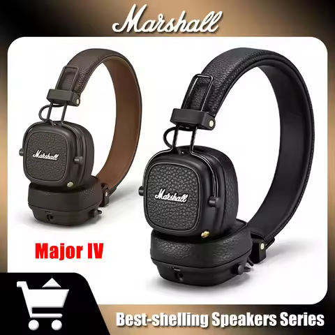 Marshall Major IV Bluetooth Wireless Headphone Noise Cancelling Headphone Hi-Fi Foldable Headphone D