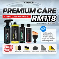 CARVIX | Premium Care Package Car Wash Set Nano Car Shampoo Car Coating Car Wash & Wax Car Cleaning