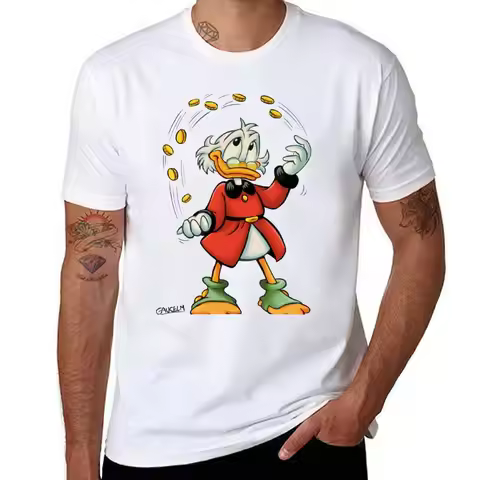 uncle scrooge art money T-Shirt graphic t shirts for man t shirt custom print T-Shirt