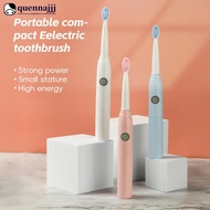 QUENNA Smart Sonic Electric Toothbrush Low noise Batteries with 2 Replaceable Brush Heads 2 Min Smar