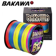 Tali Pancing BAKAWA X12 Braid For Fishing Line X8 Strands 100M 300M 500M 1000M Japanese 100% PE Dura