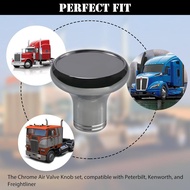 Tombol Injap Udara 2PCS Serasi dengan Peterbilt Kenworth |   Tombol injap udara jenis skru Chrome de