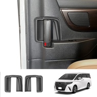 YAE For Toyota Alphard 40 Series 2023+ Car Inner Middle Door Handle Bowl Cover Trim Frame Sticker Replacement Carbon Fiber O31