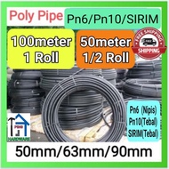 Poly Pipe(50meterX1Roll) Pn6,Pn10,Sirim 50mm/63mm/90mm (PPO)