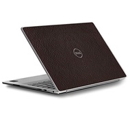 Skin Decal for Dell XPS 13 9370 9360 9350 Laptop Vinyl Wrap Cover/Brown Leather Design pattern