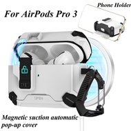 With Phone Holder Security Lock Switch Case For AirPods Pro 3 / AirPods Pro3 Pro 3rd Gen 2025 Cases 