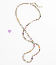 紫鑽🌟誠信商家🌟💜全新Chanel 彩色雙C琺瑯古巴鏈長項鍊 金屬+琺瑯