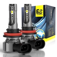 E2 AUTO 2PCS 72W 36W 12000LM H11 & H16 LED Fog Lights for Car 6500K White 12V