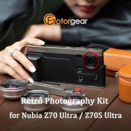 Fotorgear Retro Photography Case Kit with Cold Shoe T-mount 67mm Filter Adapter Lanyard Handle for N