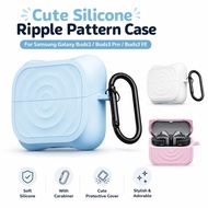 Cute Silicone Ripple Pattern Case For Samsung Galaxy Buds3 Earphone Protector Galaxy Buds3 Pro Buds3