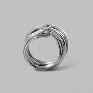 18K Gold-Plated Twisted Copper Wire Unique Ring