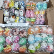 GANTUNGAN Squishy Slime Donut Keychain Cute Keychain