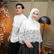 Dumma.id - Couple Set Haruka Set Skirt Couple Catton Madina Mix Skirt Square Organza, Body Accents C