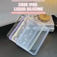 Case i pad Liquid Silicone - Coverless design, thin and light, transparent pastel for Gen 5/6/7/8/9 