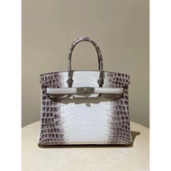 H Home Platinum Bag birkin 25 30 35cm Multi-Color Can Be Customized Imported American Crocodile Skin