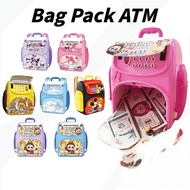 [LIVE] Bagpack Kids Schoolbag ATM Machine Tabung Simpanan Safe Box Tabung password Mini ATM machine