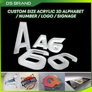 Custom Acrylic 3D  Alphabets & Numbers / 3D Signages / 3D Logo / Abjad & Nombor Akrilik 3D / Papan T