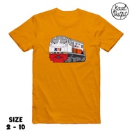 CC203 Locomotive Kids T-Shirt with Mustard Side, Free Name