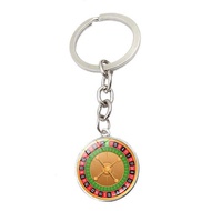 New Arrival Roulette Keychain Pendant Small Fashionable Gifts Cross-Border Best Selling Casino Table