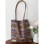 Advanced Sense Librty Banquet Handbag Canvas Bag Women's Bag Design*Niche Canvas Bag Flower Single S