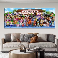 ภาพวาดตกแต่งห้องรับแขก Dragon Ball Z Goku Vegeta Family Cartoon Anime Modern Simple Metal Frame Livi