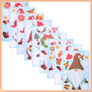 huyisheng  Gnome Christmas Window Sticker Nail Holiday Clings Wall Decal Static Mirror DIY