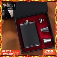 Taganov Classic Stainless Steel Wine Beer Drinking Bottle Free 1 Funnel + 2 One Shot Shot Glasses