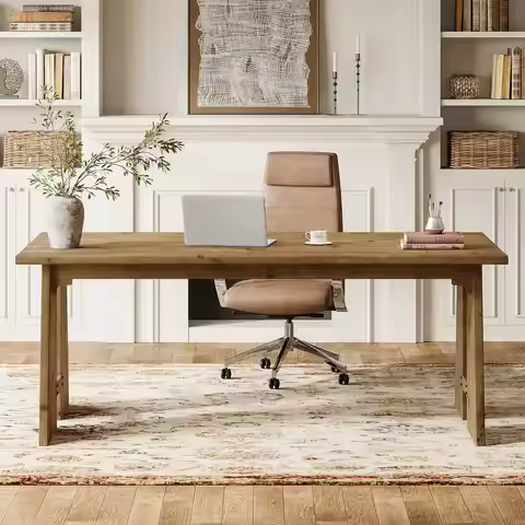 70.9" Executive Desk, Wood Office Computer Desk Conference Table
