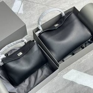 巴黎世家 rodeo 黑色銀五金 燙金刻字logo