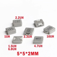 50pcs SMD Power Inductors 0520 1UH 2.2UH 3.3UH 4.7UH 6.8UH 10UH Chip Inductor 0520 5*5*2 1R0 2R2 3R3