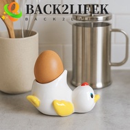 BACK2LIFEK Cartoon Eggs Holder, Ceramic Stable Chicken Eggs Cup, Cute Eggs Display Rack Chicken Shap