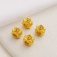 Spacer Beads 18K Ancient Method Gold Accessories Square 5mm