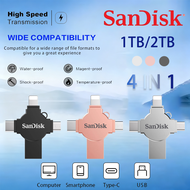 San/Disk 2TB 4-in-1 USB 3.0 Type-C Flash Drive for i O S Android Tablet Smartphone PC 3.0 USB 4 in 1