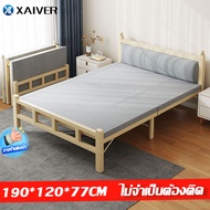 เตียงนอนพับได้ เตียงเหล็ก 3 5 ฟุต เตียงนอน 3 5 ฟุต เตียงพกพาดงาย เรียบง่าย พับง่าย ไม่ต้องประกอบ เตียงนอนรับน้ำหนักได้500 กกรับประกันคุณภาพ XA-White 190X70CM