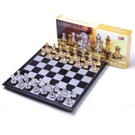 【Stylish】 Magnetic Board Games Large Chess Set For Travel Go Game Set Portable Plastic Chess With Chessboard 32 Chess Pieces