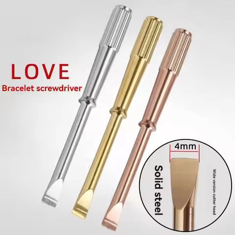 For Cartier LOVE Series Bracelet Screwdriver Wide Version 4mm Titanium Steel Tool Accessories Silver